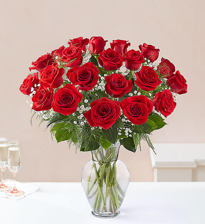 24  Elegance Long Stem Red Roses