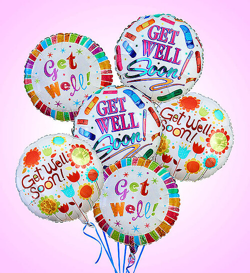 6 Get Well Balloons