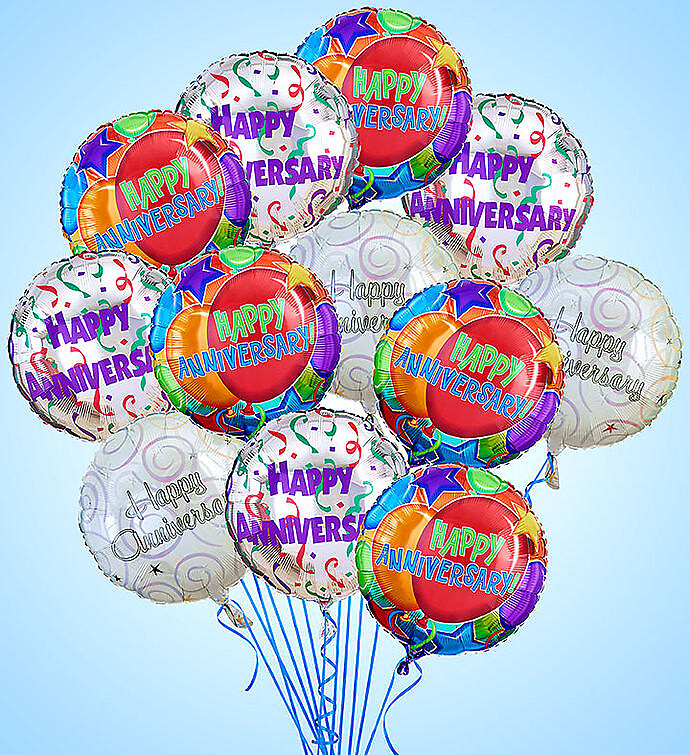 12 Happy Anniversary Balloons