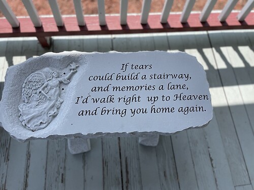 &quot;if tears could build&quot; garden bench